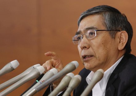 Bank of Japan Governor Haruhiko Kuroda speaks during a news conference in Tokyo August 8, 2013. REUTERS/Yuya Shino Bank of Japan Governor Haruhiko Kuroda speaks during a news conference in Tokyo August 8, 2013. REUTERS/Yuya Shino