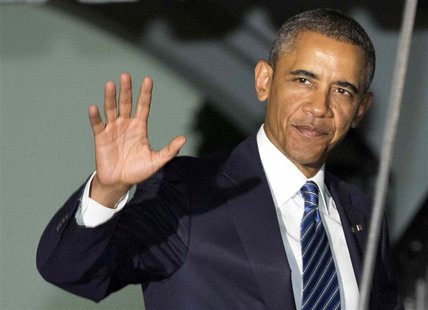 U.S. President Barack Obama waves as he walks to Marine One before departing for Sweden and the G20 Summit in Russia from the White House in U.S. President Barack Obama waves as he walks to Marine One before departing for Sweden and the G20 Summit in Russia from the White House in