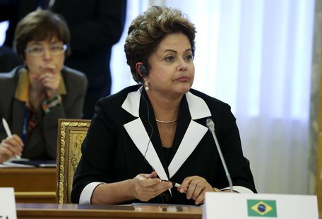 Brazil's President Dilma Rousseff attends the first working session of the G20 Summit in Constantine Palace in Strelna near St. Petersburg, Brazil's President Dilma Rousseff attends the first working session of the G20 Summit in Constantine Palace in Strelna near St. Petersburg,