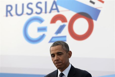 U.S. President Barack Obama speaks to the media during a news conference at the G20 summit in St.Petersburg September 6, 2013. REUTERS/Serge U.S. President Barack Obama speaks to the media during a news conference at the G20 summit in St.Petersburg September 6, 2013. REUTERS/Serge