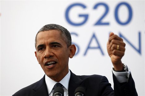U.S. President Barack Obama speaks during a news conference at the G20 Summit in St. Petersburg, Russia September 6, 2013. REUTERS/Kevin Lam U.S. President Barack Obama speaks during a news conference at the G20 Summit in St. Petersburg, Russia September 6, 2013. REUTERS/Kevin Lam