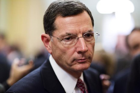 Senator John Barrasso (R-WY) speaks to the media after the Republican policy luncheon on Capitol Hill in Washington December 18, 2012. REUTE Senator John Barrasso (R-WY) speaks to the media after the Republican policy luncheon on Capitol Hill in Washington December 18, 2012. REUTE