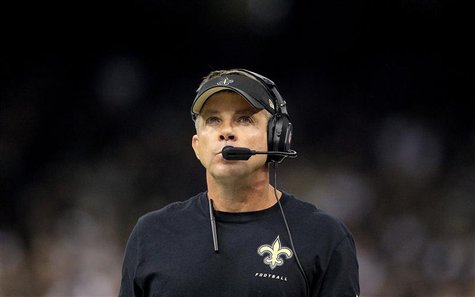 New Orleans Saints head coach Sean Payton looks on as his team takes on the Atlanta Falcons during their NFL football game in New Orleans, L New Orleans Saints head coach Sean Payton looks on as his team takes on the Atlanta Falcons during their NFL football game in New Orleans, L
