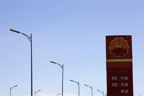 The PetroChina company logo is seen next to street lamps at its gas station in Beijing August 29, 2013. REUTERS/Kim Kyung-Hoon The PetroChina company logo is seen next to street lamps at its gas station in Beijing August 29, 2013. REUTERS/Kim Kyung-Hoon