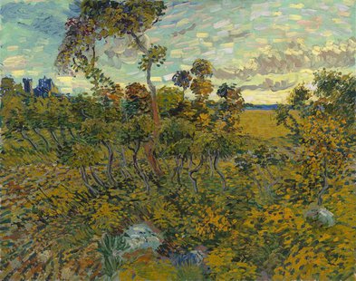 A painting titled "Sunset at Montmajour" is seen in this handout photo received from The Van Gogh Museum in Amsterdam on September 9, 2013. A painting titled "Sunset at Montmajour" is seen in this handout photo received from The Van Gogh Museum in Amsterdam on September 9, 2013.