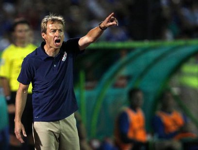 U.S. coach Jurgen Klinsmann reacts during their international friendly soccer match against Bosnia in Sarajevo August 14, 2013. REUTERS/Dado U.S. coach Jurgen Klinsmann reacts during their international friendly soccer match against Bosnia in Sarajevo August 14, 2013. REUTERS/Dado