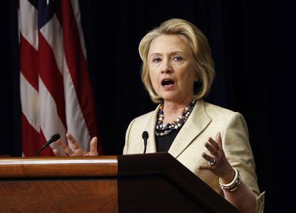Former U.S. Secretary of State Hillary Clinton talks about Syria during an event at the White House in Washington, September 9, 2013. REUTER Former U.S. Secretary of State Hillary Clinton talks about Syria during an event at the White House in Washington, September 9, 2013. REUTER
