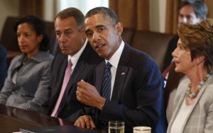 Obama consults with Congressional leaders in the Cabinet room at the White House, trying to gain support for strike on Syria.(Reuters) Obama consults with Congressional leaders in the Cabinet room at the White House, trying to gain support for strike on Syria.(Reuters)