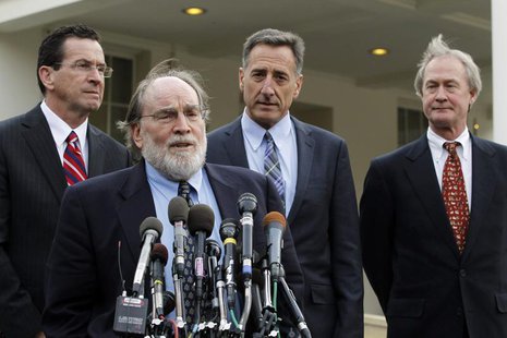 Newly elected Hawaii Governor Neil Abercrombie speaks to the media alongside other Governors-elect outside the West Wing of the White House Newly elected Hawaii Governor Neil Abercrombie speaks to the media alongside other Governors-elect outside the West Wing of the White House