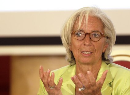 International Monetary Fund (IMF) managing director Christine Lagarde gestures as she speaks during the debate "European Economic Integratio International Monetary Fund (IMF) managing director Christine Lagarde gestures as she speaks during the debate "European Economic Integratio