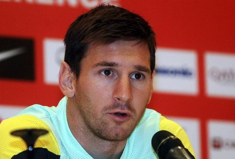 Barcelona's Lionel Messi speaks during a news conference ahead of the team's friendly soccer match against Malaysia XI on Saturday, in Petal Barcelona's Lionel Messi speaks during a news conference ahead of the team's friendly soccer match against Malaysia XI on Saturday, in Petal