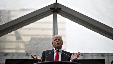 Donald Trump addresses a ceremony announcing a new hotel and condominium complex in Vancouver, British Columbia June 19, 2013. REUTERS/Andy Donald Trump addresses a ceremony announcing a new hotel and condominium complex in Vancouver, British Columbia June 19, 2013. REUTERS/Andy