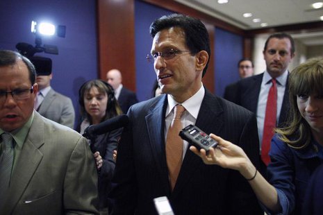 U.S. House Majority Leader Eric Cantor (R-VA) (C) arrives for a briefing to all members of Congress by senior Obama administration officials U.S. House Majority Leader Eric Cantor (R-VA) (C) arrives for a briefing to all members of Congress by senior Obama administration officials