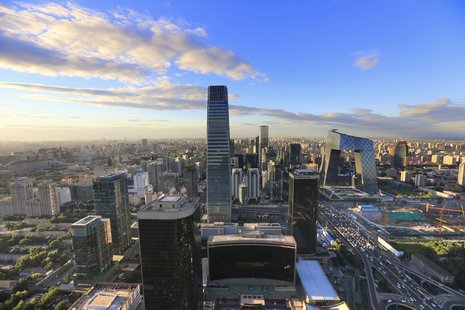 A view of the city's skyline from the Beijing Yintai Centre building at sunset is seen in Beijing, August 29, 2013. REUTERS/Jason Lee A view of the city's skyline from the Beijing Yintai Centre building at sunset is seen in Beijing, August 29, 2013. REUTERS/Jason Lee