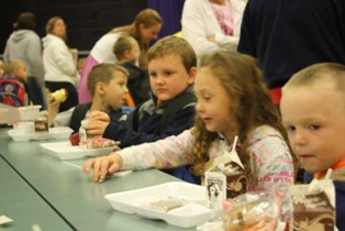 Max Larsen Elementary students at free breakfast program Max Larsen Elementary students at free breakfast program