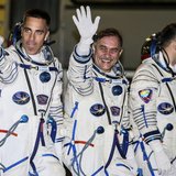 The International Space Station crew members (L to R) U.S. astronaut Chris Cassidy and Russian cosmonauts Pavel Vinogradov and Alexander Mis The International Space Station crew members (L to R) U.S. astronaut Chris Cassidy and Russian cosmonauts Pavel Vinogradov and Alexander Mis