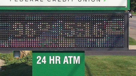 This credit union sign on West Main recorded a temperature of 96-degrees late yesterday afternoon. This credit union sign on West Main recorded a temperature of 96-degrees late yesterday afternoon.