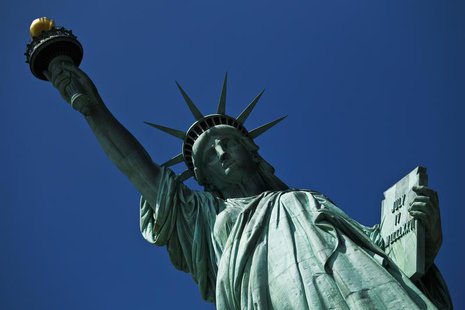 The Statue of Liberty is seen during its reopening to the public in New York July 4, 2013. REUTERS/Eduardo Munoz The Statue of Liberty is seen during its reopening to the public in New York July 4, 2013. REUTERS/Eduardo Munoz