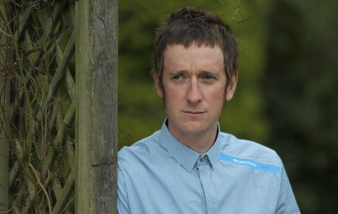 British cyclist Bradley Wiggins poses for photographers during a press day for the Giro d'Italia cycle race at the Kilhey Court hotel in Sta British cyclist Bradley Wiggins poses for photographers during a press day for the Giro d'Italia cycle race at the Kilhey Court hotel in Sta
