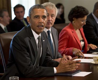 U.S. President Barack Obama speaks during a cabinet meeting in the West Wing of the White House in Washington, September 12, 2013. REUTERS/J U.S. President Barack Obama speaks during a cabinet meeting in the West Wing of the White House in Washington, September 12, 2013. REUTERS/J