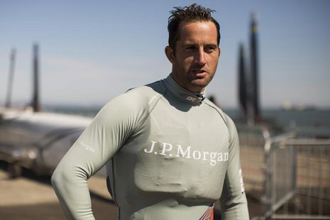 Four-time Olympic gold medalist Ben Ainslie of Great Britain stands for a photograph after sailing in the San Francisco Bay for the first ti Four-time Olympic gold medalist Ben Ainslie of Great Britain stands for a photograph after sailing in the San Francisco Bay for the first ti