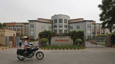 A man rides a motorcycle in front of the office of Ranbaxy Laboratories at Gurgaon, on the outskirts of New Delhi, June 13, 2013. REUTERS/Ad A man rides a motorcycle in front of the office of Ranbaxy Laboratories at Gurgaon, on the outskirts of New Delhi, June 13, 2013. REUTERS/Ad
