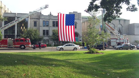 Hook and Ladder display on South Street next to the park Hook and Ladder display on South Street next to the park