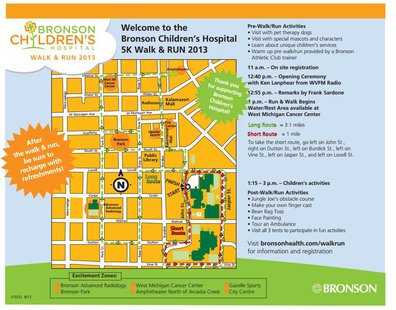 The route for this year's run and walk. The route for this year's run and walk.