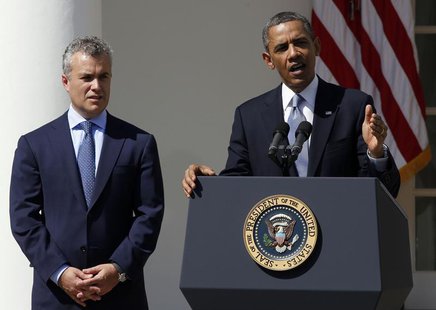 U.S. President Barack Obama talks about the Fiscal Year 2014 Budget while next to acting Director of Office of Management and Budget Jeffrey U.S. President Barack Obama talks about the Fiscal Year 2014 Budget while next to acting Director of Office of Management and Budget Jeffrey