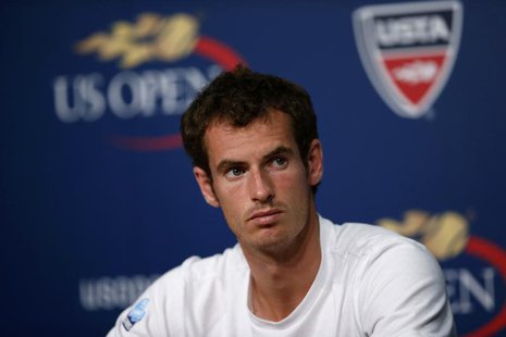 Tennis player Andy Murray of Britain speaks during a news conference after Arthur Ashe Kids' Day at the USTA Billie Jean King National Tenni Tennis player Andy Murray of Britain speaks during a news conference after Arthur Ashe Kids' Day at the USTA Billie Jean King National Tenni