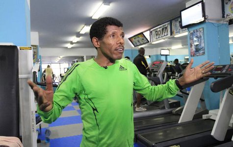 Ethiopian marathon runner Haile Gebrselassie speaks during a Reuters interview in his gymnasium in Ethiopia's capital Addis Ababa, July 16, Ethiopian marathon runner Haile Gebrselassie speaks during a Reuters interview in his gymnasium in Ethiopia's capital Addis Ababa, July 16,