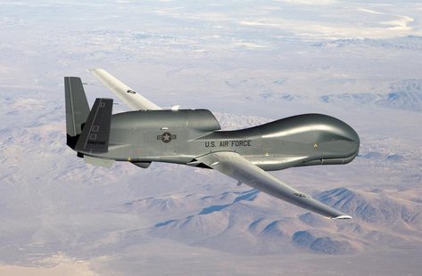 An undated U.S. Air Force handout photo of a RQ-4 Global Hawk unmanned aircraft. REUTERS/U.S. Air Force/Bobbi Zapka/Handout An undated U.S. Air Force handout photo of a RQ-4 Global Hawk unmanned aircraft. REUTERS/U.S. Air Force/Bobbi Zapka/Handout