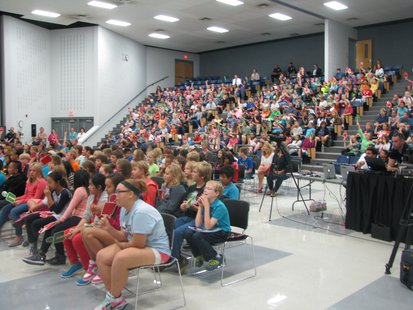 Horace Mann Middle School 6th graders listen as Attorney General J.B. Van Hollen speaks about online safety. 9/12/13 WSAU
Horace Mann Middle School 6th graders listen as Attorney General J.B. Van Hollen speaks about online safety. 9/12/13 WSAU