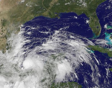Tropical Storm Ingrid is seen in this NOAA GOES-East satellite image captured at 11:55 a.m. EDT (15:55 GMT) on September 13, 2013. REUTERS/N Tropical Storm Ingrid is seen in this NOAA GOES-East satellite image captured at 11:55 a.m. EDT (15:55 GMT) on September 13, 2013. REUTERS/N