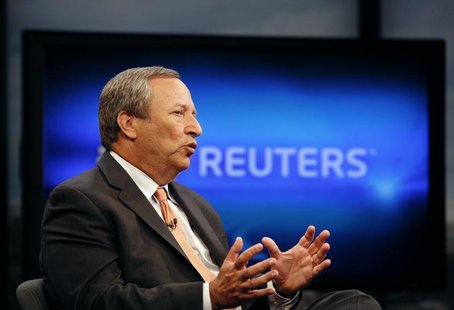 Senior White House economic adviser Lawrence Summers speaks during an interview with Reuters in Washington, June 24, 2010. REUTERS/Molly Ril Senior White House economic adviser Lawrence Summers speaks during an interview with Reuters in Washington, June 24, 2010. REUTERS/Molly Ril