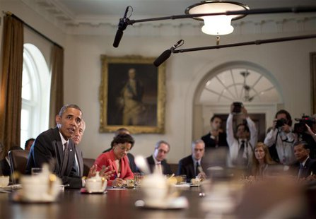 U.S. President Barack Obama speaks during a cabinet meeting in the West Wing of the White House in Washington, September 12, 2013. REUTERS/J U.S. President Barack Obama speaks during a cabinet meeting in the West Wing of the White House in Washington, September 12, 2013. REUTERS/J