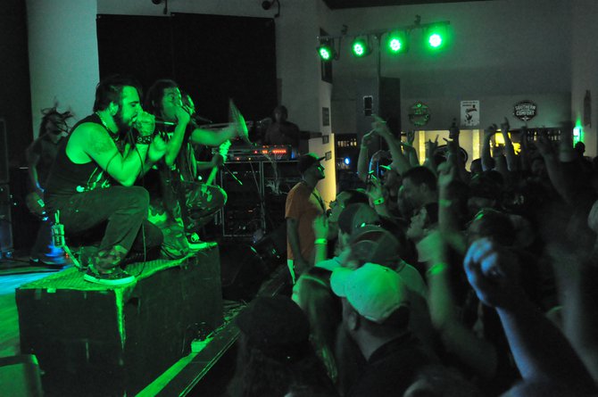 Jared from Surrender The Fall joined Nonpoint for "Bullet With A Name"