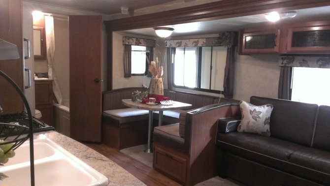 This is the inside of the camper that Greenway RV gaveaway