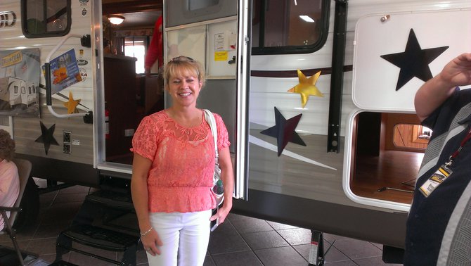 Here's the happy winner, Sandra from Junction City