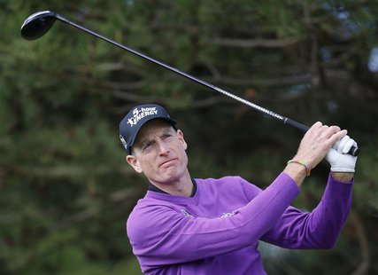 Jim Furyk of the U.S. hits from the fourth tee during the final round of the BMW Championship golf tournament at the Conway Farms Golf Club Jim Furyk of the U.S. hits from the fourth tee during the final round of the BMW Championship golf tournament at the Conway Farms Golf Club