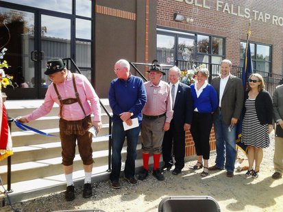 Dignitaries turn out to pull the ribbon on the new Bull Falls Brewery expansion, September 14 2013 Dignitaries turn out to pull the ribbon on the new Bull Falls Brewery expansion, September 14 2013