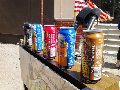 Cans of Bull Falls Brewery beer on display, September 14 2013 Cans of Bull Falls Brewery beer on display, September 14 2013