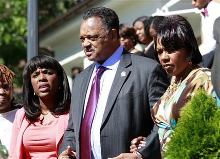 (L-R) U.S. Representative Terri Sewell, civil rights activist Reverend Jesse Jackson and Baptist minister Bernice King exit the church to attend the bell ringing and laying of the wreath at 10:22 at 16th Street Baptist Church in Birmingham, Alabama September 15, 2013.
REUTERS/Marvin Gentry (L-R) U.S. Representative Terri Sewell, civil rights activist Reverend Jesse Jackson and Baptist minister Bernice King exit the church to attend the bell ringing and laying of the wreath at 10:22 at 16th Street Baptist Church in Birmingham, Alabama September 15, 2013.
REUTERS/Marvin Gentry