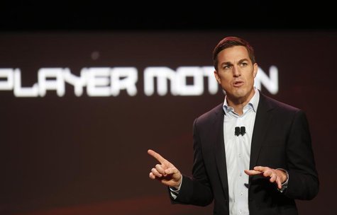 Andrew Wilson, executive vice president, EA Sports, speaks about EA Sports Ignite, developed for Xbox One during a press event unveiling Mic Andrew Wilson, executive vice president, EA Sports, speaks about EA Sports Ignite, developed for Xbox One during a press event unveiling Mic
