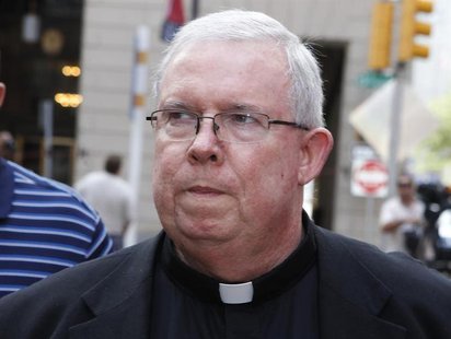 Monsignor William Lynn walks from the courthouse after the jury finished deliberating for the day in his sexual abuse trial in Philadelphia, Monsignor William Lynn walks from the courthouse after the jury finished deliberating for the day in his sexual abuse trial in Philadelphia,