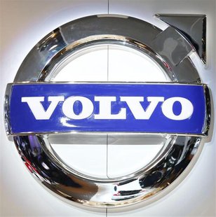 The logo of Volvo is pictured during a media preview day at the Frankfurt Motor Show (IAA) September 10, 2013. REUTERS/Pawel Kopczynski The logo of Volvo is pictured during a media preview day at the Frankfurt Motor Show (IAA) September 10, 2013. REUTERS/Pawel Kopczynski