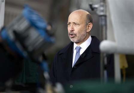 Lloyd Blankfein, Chairman and CEO, Goldman Sachs Group, speaks with the media after meeting with U.S. President Barack Obama and other CEOs Lloyd Blankfein, Chairman and CEO, Goldman Sachs Group, speaks with the media after meeting with U.S. President Barack Obama and other CEOs