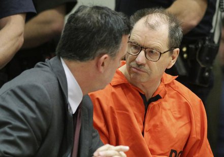 Gary Leon Ridgway (R), the Green River Killer, speaks to his attorney Mark Prothero, in court for Ridgway's guilty plea to aggravated first- Gary Leon Ridgway (R), the Green River Killer, speaks to his attorney Mark Prothero, in court for Ridgway's guilty plea to aggravated first-