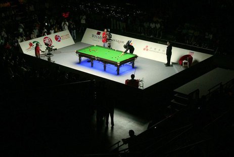 Ronnie O'Sullivan from England plays a shot during his match against Supoj Saenla from Thailand at the Euro-Asia Snooker Master Challenge in Ronnie O'Sullivan from England plays a shot during his match against Supoj Saenla from Thailand at the Euro-Asia Snooker Master Challenge in