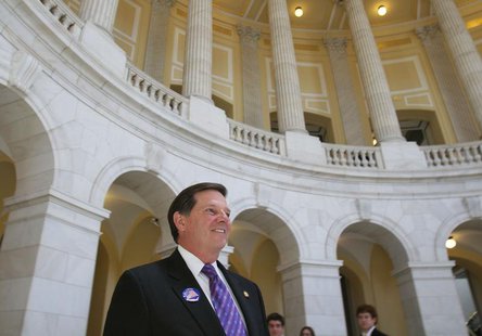 Former House Majority leader U.S. Representative Tom Delay (R-TX) walks out of the Cannon House Office Building on Capitol Hill on the day h Former House Majority leader U.S. Representative Tom Delay (R-TX) walks out of the Cannon House Office Building on Capitol Hill on the day h